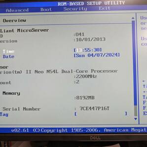 HP ProLiant MicroServer CPU:AMD Turion Ⅱ Neo N54L 2200MHz メモリ8GB SSD128GB 動作確認済みの画像9