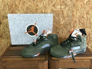 SYG43772相 ★未使用★ Nike Air Jordan 5 Retro Olive DD0587-308 29cm エアジョーダン 直接お渡し歓迎