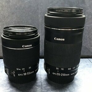 SQG44754相 Canon デジタル一眼レフカメラ EOS 8000D EF-S 18-55mm IS STM EF-S 55-250mm IS STM 直接お渡し歓迎の画像8