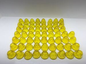4o16 まとめ売り ガラスレンズマーカー 黄色60個セット ガラス マーカーランプ イエロー デコトラ