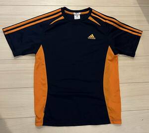 アディダス adidas プラクティスシャツ ラグラン　climalite Tシャツ 半袖Tシャツ ブラック オレンジ　Mサイズ