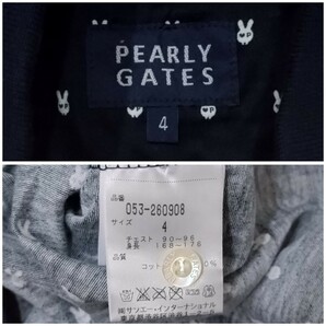 美品 PEARLY GATES ポロシャツ 4 メンズ M 半袖シャツ パーリーゲイツ ゴルフの画像4