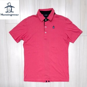  beautiful goods Munsingwear wear polo-shirt M men's short sleeves shirt Munsingwear Golf Descente 