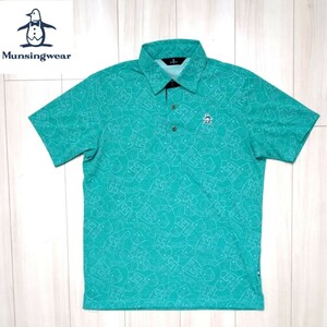  новый товар . близкий Munsingwear одежда рубашка-поло M мужской рубашка с коротким рукавом Munsingwear Golf Descente прекрасный товар 