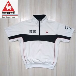 美品 ルコック ゴルフ トラックジャケット M メンズ 半袖 ジャージ le coq sportif GOLF デサント