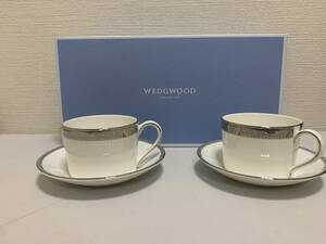 【SPM-4256】WEDGWOOD カップソーサー VERAWANG 2客セット 洋食器 ウェッジウッド