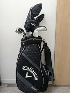 【RG-1705】【1円～】Callaway Solaire レディース ゴルフバッグ キャディーバッグ セット キャラウェイ クラブ 中古品 保管品 現状品