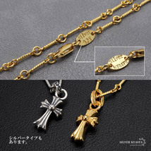 シルバー925 ミニ クロスネックレス ゴールド ツイスト チェーンネックレス 18K GP 金属アレルギー対応 (45cm)_画像4