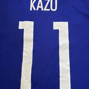 良品 adidas サッカー日本代表 20周年 メモリアル レプリカユニフォーム 11番 KAZU 2XOの画像9