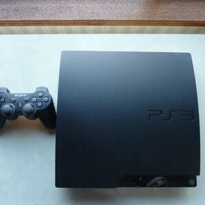 PS3 本体 チャコール・ブラック（CECH-2000A 120GB)本体とコントローラー付きの簡易動作確認済みのジャンク扱い品です。の画像1