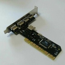 未使用品 REAR WING2/ USB2.0ポート増設PCIボード デスクトップパソコン用 PCI接続 スロット スリム基板タイプ Windows OS 32bit/64bit対応_画像3