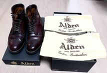 オールデン 、ALDEN、ホーウィン、シェルコードバン、ブーツ、レザーブーツ、革靴、Horween 、バーガンディ、コードバン、Cordovan_画像8