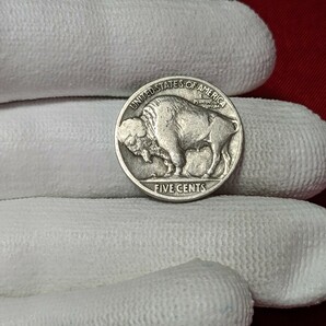 アメリカ 5セント白銅貨 1927年 【バイソン・部族の長】    玉ちゃんNo.3314 の画像6
