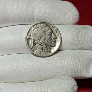 アメリカ 5セント白銅貨 1927年 【バイソン・部族の長】    玉ちゃんNo.3314 の画像5