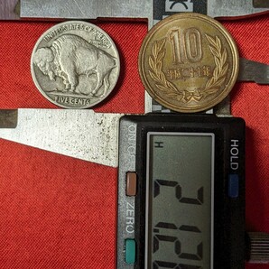 アメリカ 5セント白銅貨 1927年 【バイソン・部族の長】    玉ちゃんNo.3314 の画像4