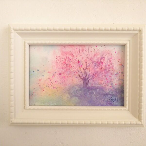 癒しの水彩画 桜
