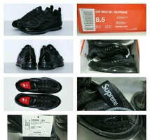 限定コラボ！シュプリーム Nike Air Max 98 新品未使用！国内正規品！Black 26.5cm supreme エアマックス 98 ナイキ 844694-001_画像1