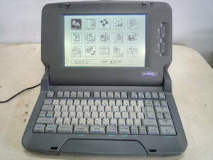 [6-4-2-10Ts]NEC word processor writing .MINI5 white black monitor document creation, spread sheet graph, communication function etc. also box equipped 