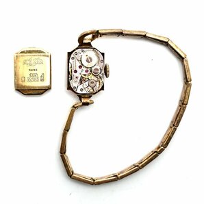 【中古】ENICAR/エニカ 163 14K 585 17石 手巻き 社外ブレス 腕時計 お洒落 レディースの画像6