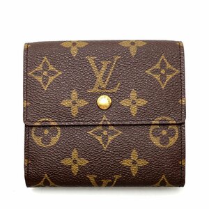 【中古】LV/ルイヴィトン　M61652　Wホック財布　モノグラム　レディース