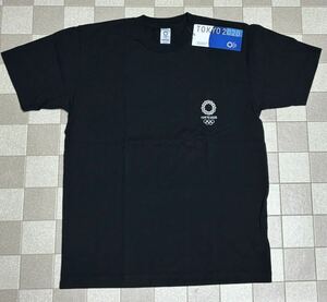 【未使用】TOKYO 2020 東京オリンピックSサイズ 黒色 ヘビーウェイト 厚手 半袖 Tシャツ メンズウエア 公式ライセンス商品