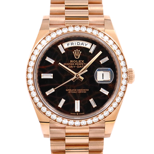 Rolex Daydate 40 228345RBR 18K Everlose Gold Watch Мужчины октябрь 2022 г./Случайный сериал неиспользованный