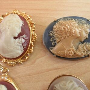 【B36】 カメオ CAMEO カメオ系 ブローチ ペンダントトップ アクセサリー 大量 まとめ売り まとめ TIAの画像2