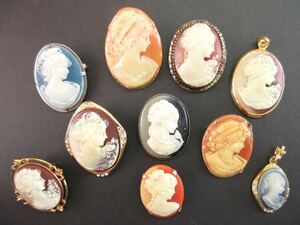 【A81】 カメオ CAMEO カメオ系 ブローチ ペンダントトップ ヴィンテージ ビンテージ アクセサリー 大量 まとめ売り まとめ TIA