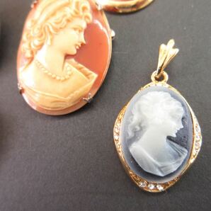 【A81】 カメオ CAMEO カメオ系 ブローチ ペンダントトップ ヴィンテージ ビンテージ アクセサリー 大量 まとめ売り まとめ TIAの画像7