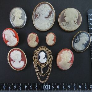 【B33】 カメオ CAMEO カメオ系 ブローチ スカーフリング ヴィンテージ ビンテージ アクセサリー 大量 まとめ売り まとめ TIAの画像9