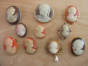 【E31】カメオ CAMEO カメオ系 ブローチ ヴィンテージ ビンテージ アクセサリー 大量 まとめ売り まとめ TIA