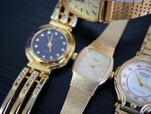 【k7】★60サイズ ゴールドカラー 時計 腕時計 動作未確認 アクセサリー 大量 まとめ売り まとめ TIA_画像6