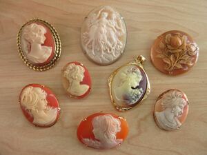 【C54】 カメオ CAMEO カメオ系 ブローチ ペンダントトップ ヴィンテージ ビンテージ アクセサリー 大量 まとめ売り まとめ TIA