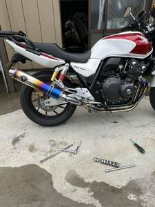 CB400 NC42 アールズギア ワイバン フルエキ フルチタン 真円