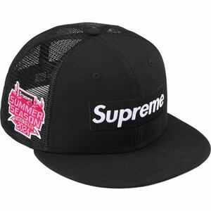 【新品未使用】 24SS 新品 SUPREME シュプリーム MESH BACK BOX LOGO NEWERA CAP ニューエラ キャップ 帽子 ぼうし BLACK ブラック 7 5/8