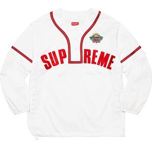 【新品未使用】22SS 新品 SUPREME シュプリーム SNAP OFF SLEEVE L/S BASEBALL TOP カットソー Tシャツ 長袖 WHITE S ホワイト 白色