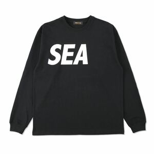 【新品未使用】 22SS 新品 WIND AND SEA ウィンダンシー SEA L/S T SHIRT Tシャツ カットソー 長袖 BLACK × SILVER ブラック 黒 即決あり