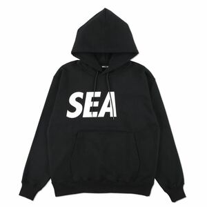 【新品未使用】 22SS 新品 WIND AND SEA ウィンダンシー SEA HOODIE フーディー スウェットパーカー BLACK ブラック 黒色 即決早い者勝ち