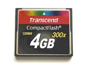 【3枚につき1枚無料】☆美品☆ CFカード 4GB 300x トランセンド 産業用 Transcend Industrial コンパクトフラッシュ CompactFlash Card