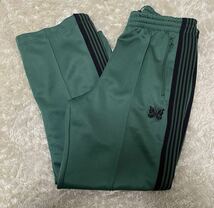 NEEDLES ニードルズ Track Pant Poly Smooth トラック パンツ Sサイズ　ニードルスMR286 グリーン ストレート ジャージ　_画像1