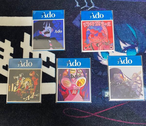 セブンイレブン Ado ステッカー 5種類 コンプ ジャケ写 新品未開封