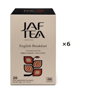 送料込！イングリシュブレックファスト20包×6個セット ティーバッグ JAF TEA 高級 紅茶 ブレンド まとめ買い 業務用　離島送料別途見積