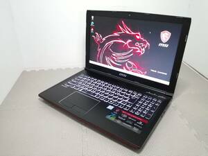 美品♪高速 SSD512GB新品 ゲーミング MSI i7-7700HQ GTX1050Ti win11Home 8G office2019♪15.6インチFULL HD/Bluetooth ※訳あり