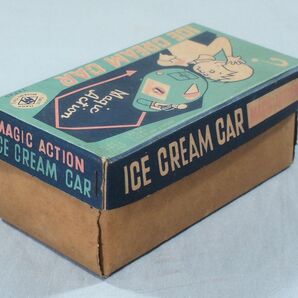 ■当時物 増田屋 マスダヤ ICE CREAM CAR アイスクリームカー トラック 車 マジックアクション ブリキ 玩具 箱付き 昭和レトロ ビンテージの画像3