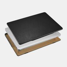 iCARER MacBook Pro14.2インチ2021-23年用ハンドメイド マイクロファイバー レザーケース 上下カバー シェルケース　スリーブ　黒_画像3