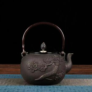 大好評☆ 南部鉄器 老鉄瓶 提梁壺★新品 茶道具対応 鉄やかん 鉄分補給 鉄びん