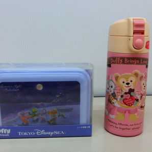 4221PMZ◎Disney ディズニー シー グッズまとめ ぬいぐるみ/シール容器セット/水筒 など◎中古の画像2