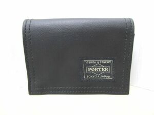 4431RNZ* Yoshida bag PORTER Porter мужской ячейка для монет кошелек для мелочи . черный * б/у [ бесплатная доставка ]