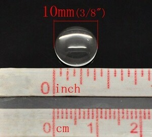 ガラスカボション10個 クリアガラス（10mm）