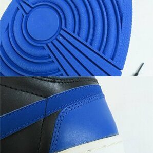 【観賞用】NIKE/ナイキ AIR JORDAN 1 RETRO 2001 BLACK ROYAL BLUE エアジョーダン1 136066-041 27.0 /080の画像8